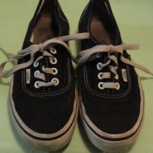 MENS SIZE 5 WOMENS 6.5 1989 CLASSIC RARE BLACK VANS SKATER CANVAS SHOES LD 4929
